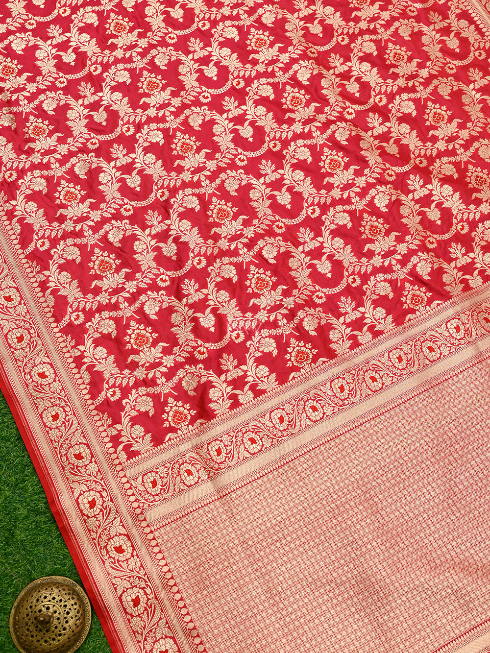 Pink Red Meenakari Uppada Katan Silk Handloom Banarasi Saree