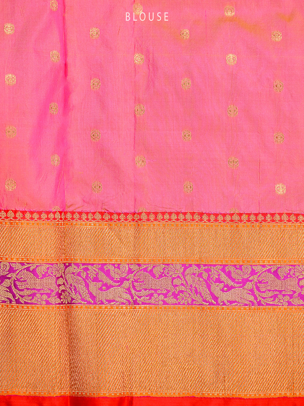 Orange Shikargah Katan Silk Handloom Banarasi Saree - Sacred Weaves