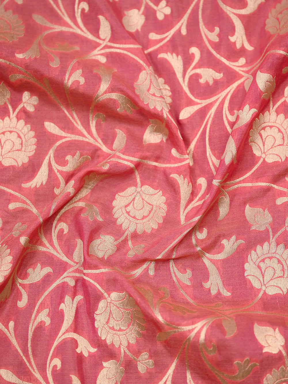 Pastel Pink Uppada Katan Silk Handloom Banarasi Saree