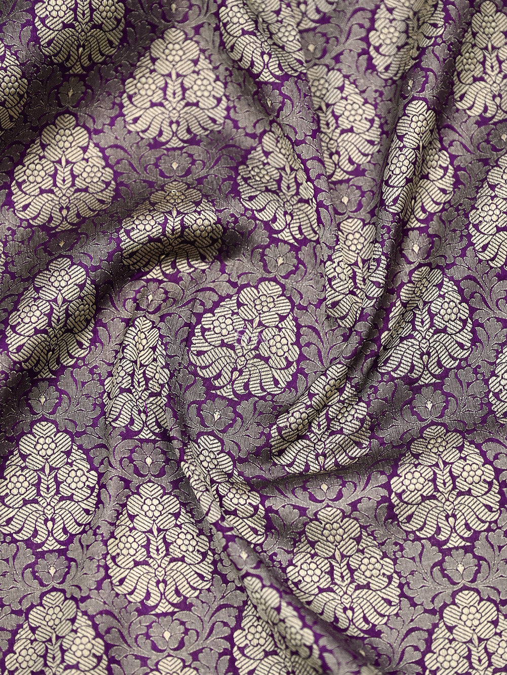 Purple Katan Silk Brocade Handloom Banarasi Saree