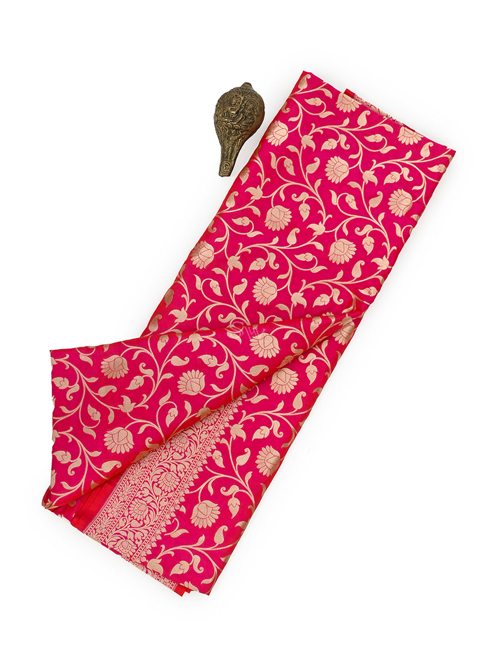 Pink Red Uppada Katan Silk Handloom Banarasi Saree