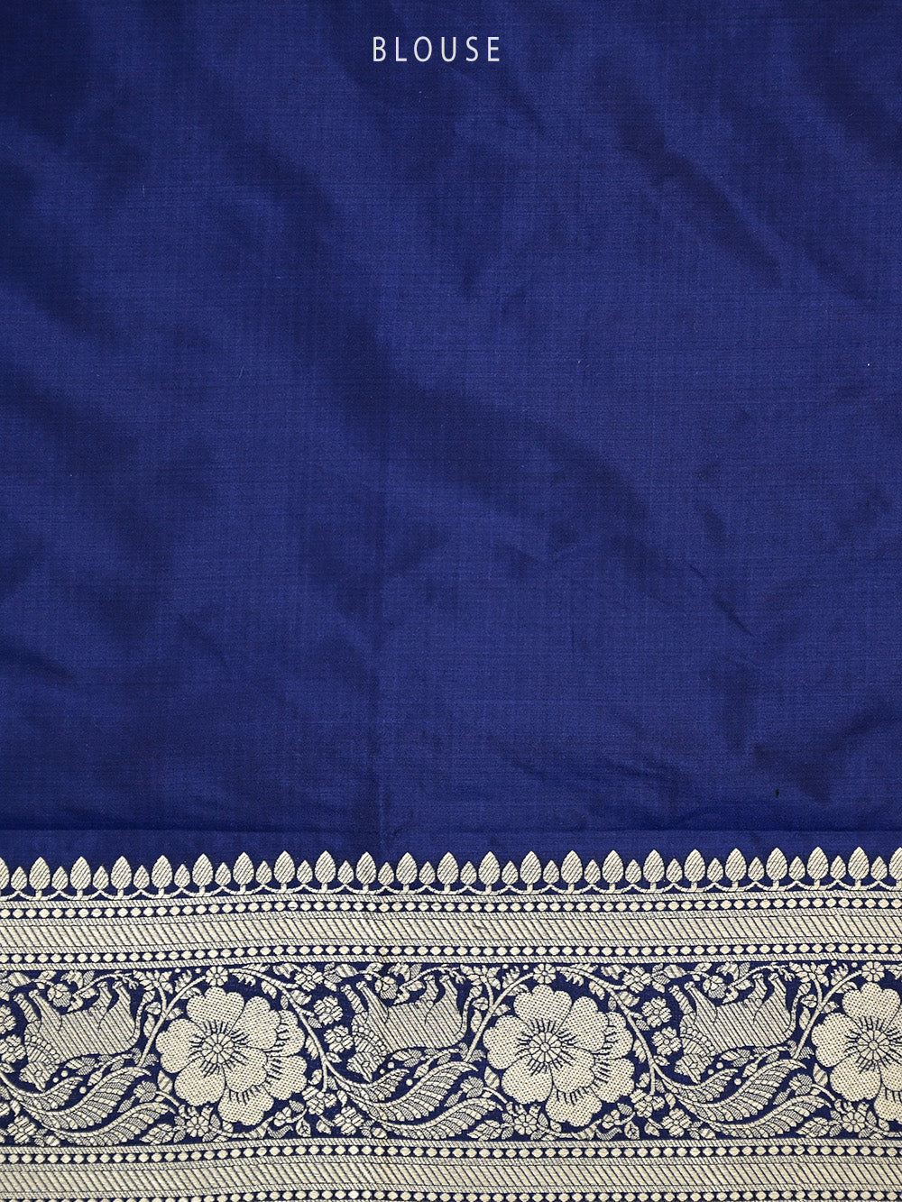 Blue Shikargah Katan Silk Handloom Banarasi Saree