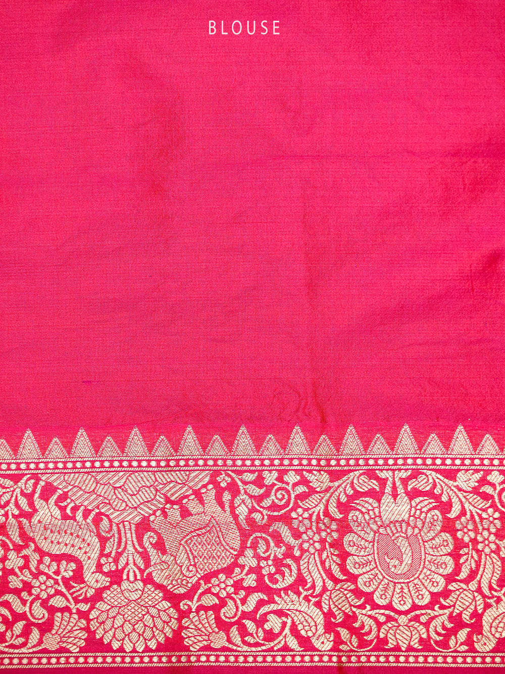 Pink Red Shikargah Katan Silk Handloom Banarasi Saree