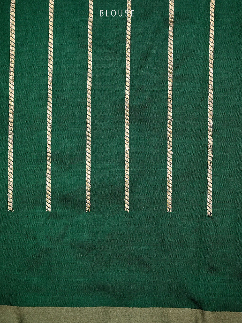 Bottle Green Boota Katan Silk Handloom Banarasi Saree