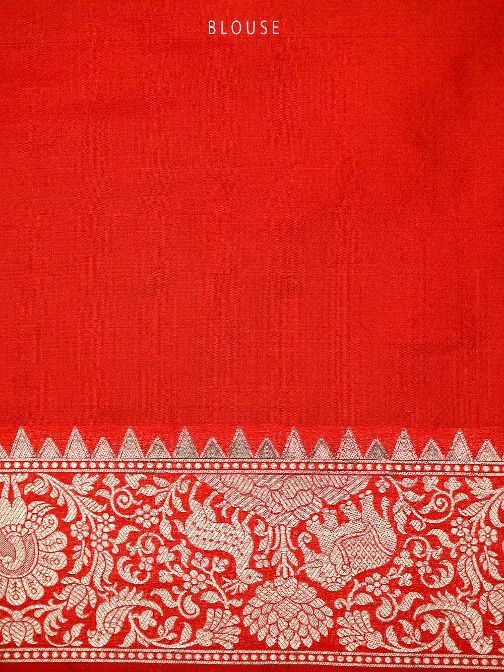 Red Shikargah Katan Silk Handloom Banarasi Saree