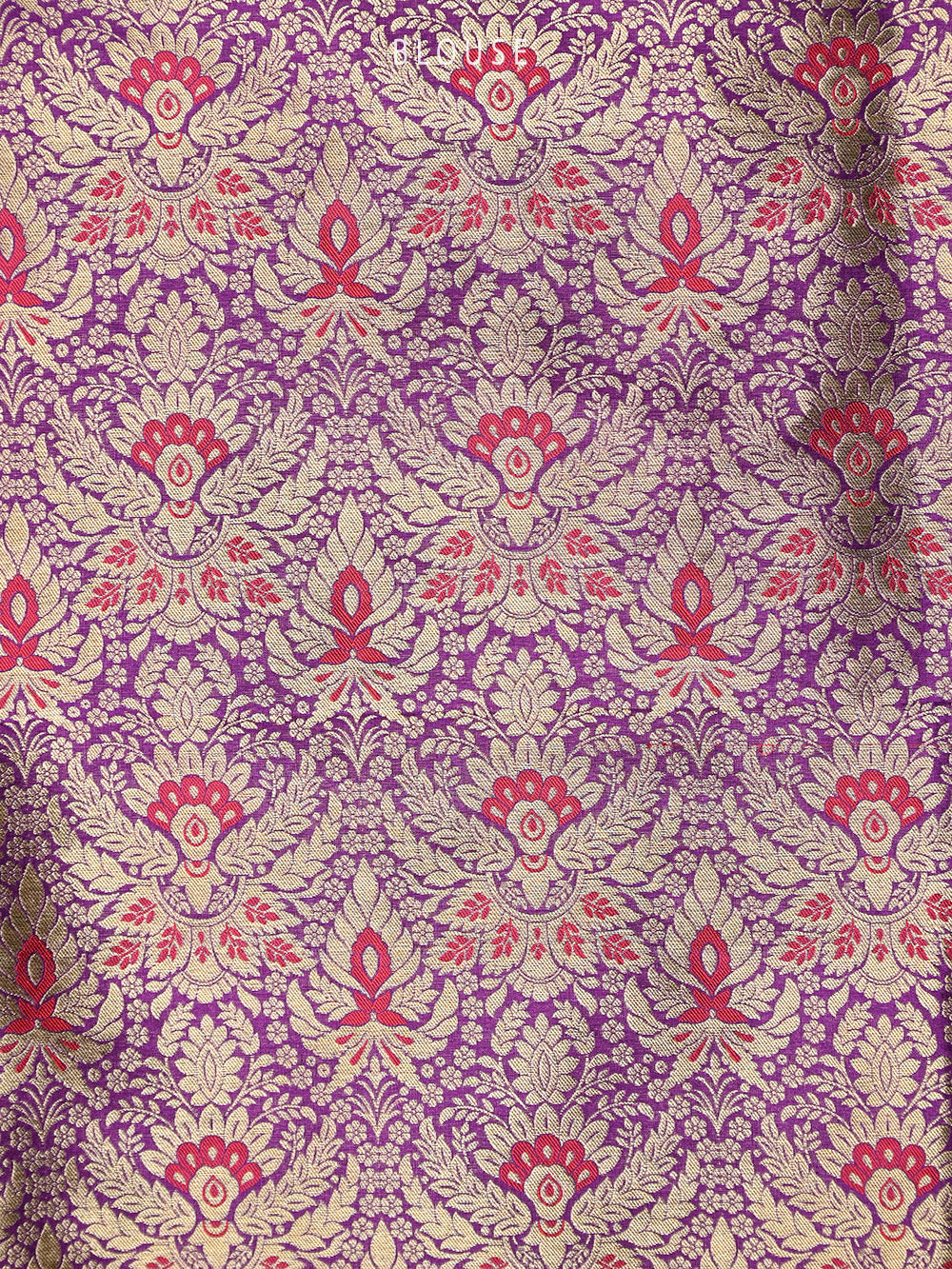 Purple Booti Uppada Katan Silk Handloom Banarasi Saree