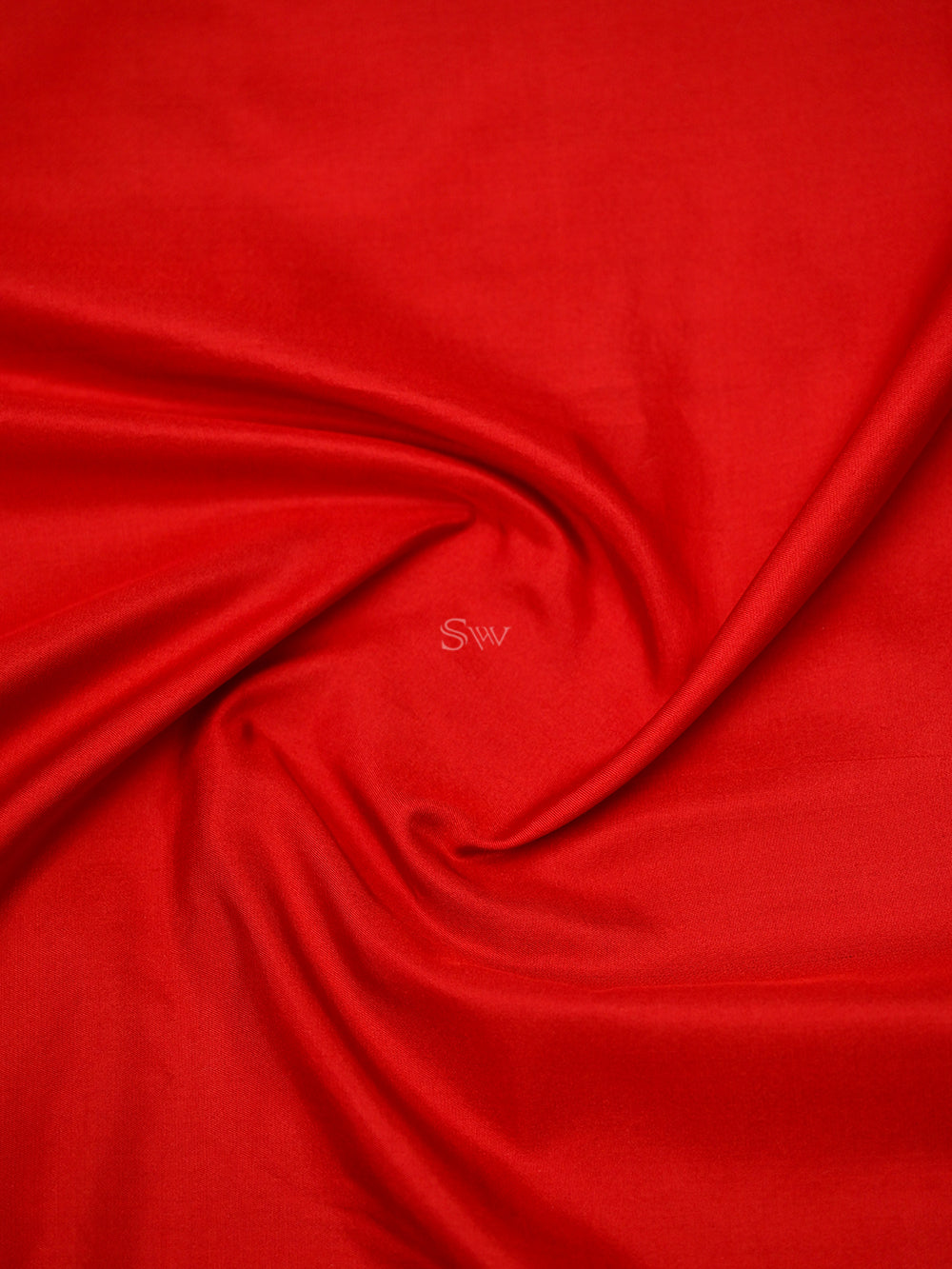 Red Shikargah Satin Silk Handloom Banarasi Saree