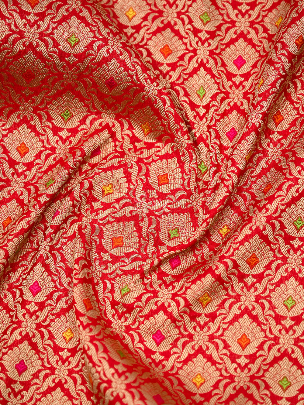 Maroon Meenakari Jaal Katan Silk Handloom Banarasi Saree