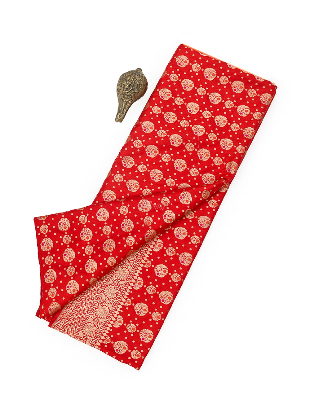 Red Meenakari Uppada Katan Silk Handloom Banarasi Saree