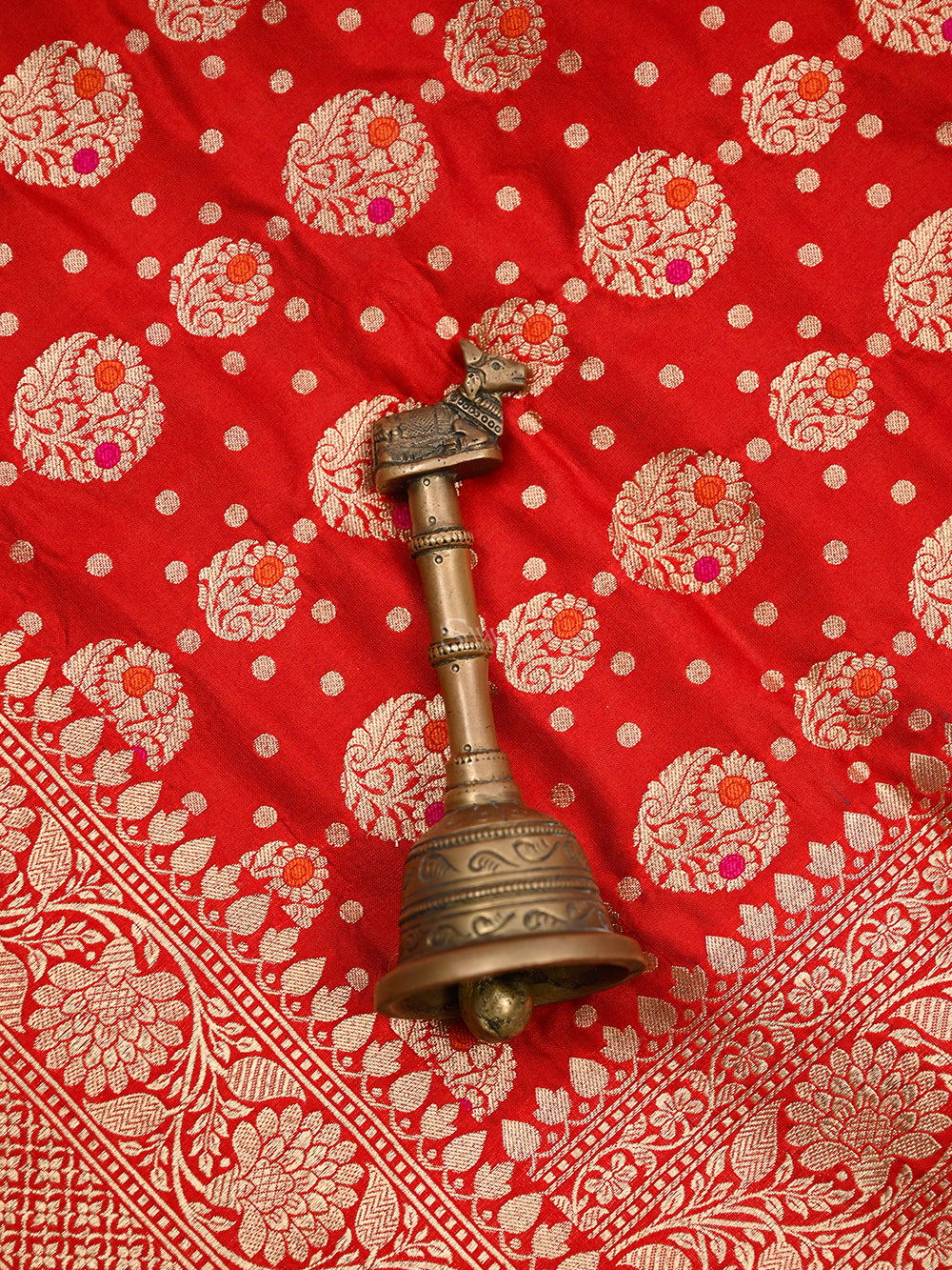 Red Meenakari Uppada Katan Silk Handloom Banarasi Saree