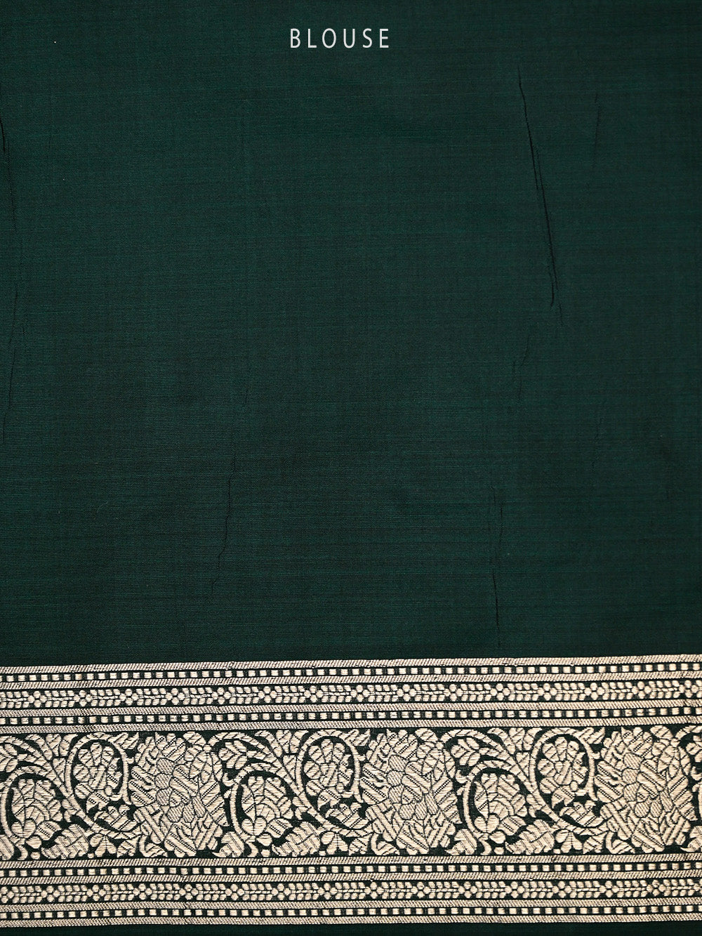 Dark Green Booti Katan Silk Handloom Banarasi Saree