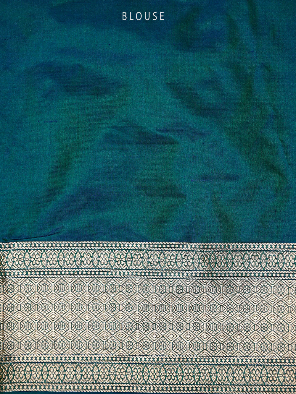 Teal Green Booti Uppada Katan Silk Handloom Banarasi Saree