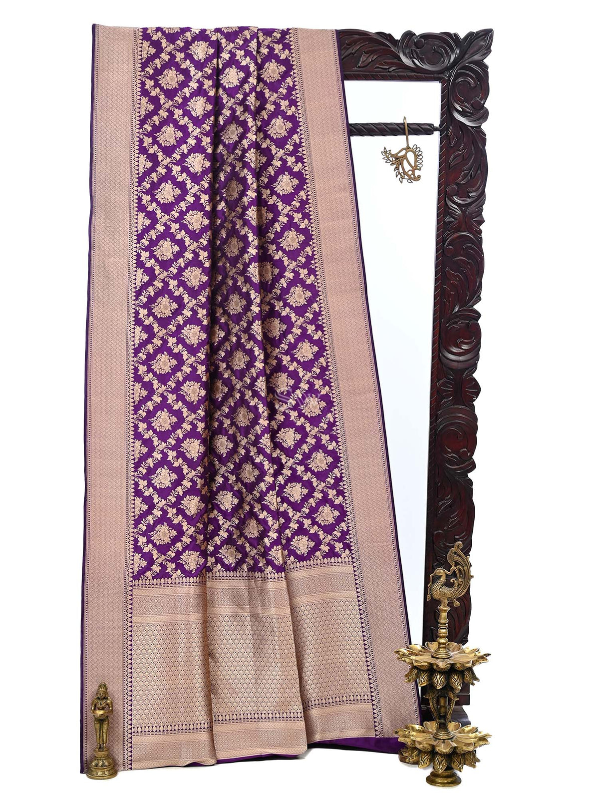 Purple Uppada Katan Silk Handloom Banarasi Saree