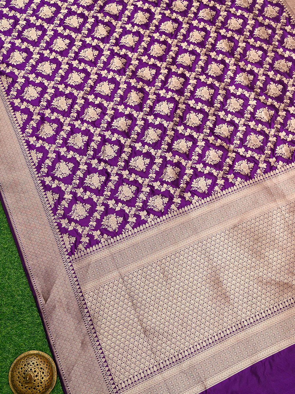 Purple Uppada Katan Silk Handloom Banarasi Saree