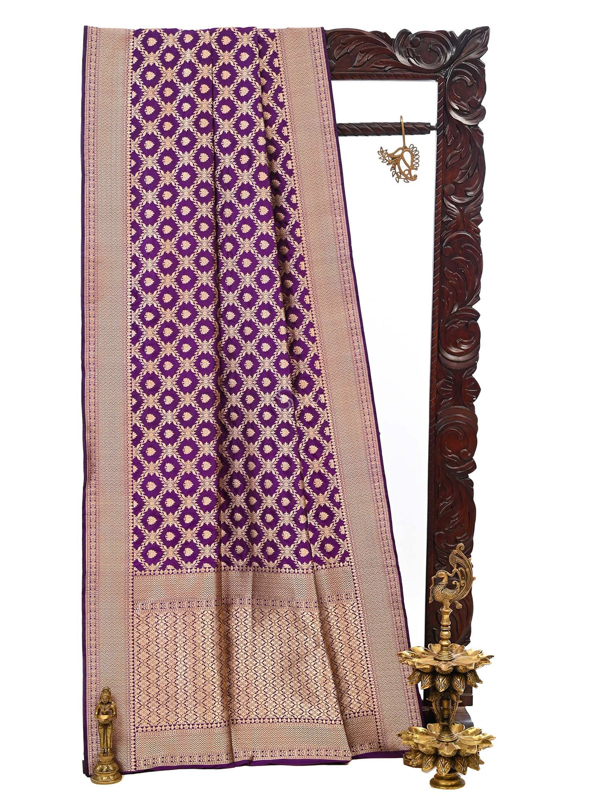 Purple Uppada Katan Silk Handloom Banarasi Saree