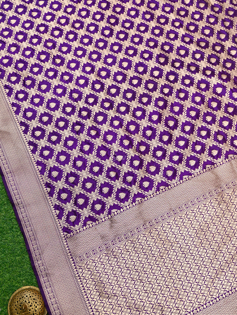 Purple Uppada Katan Silk Handloom Banarasi Saree