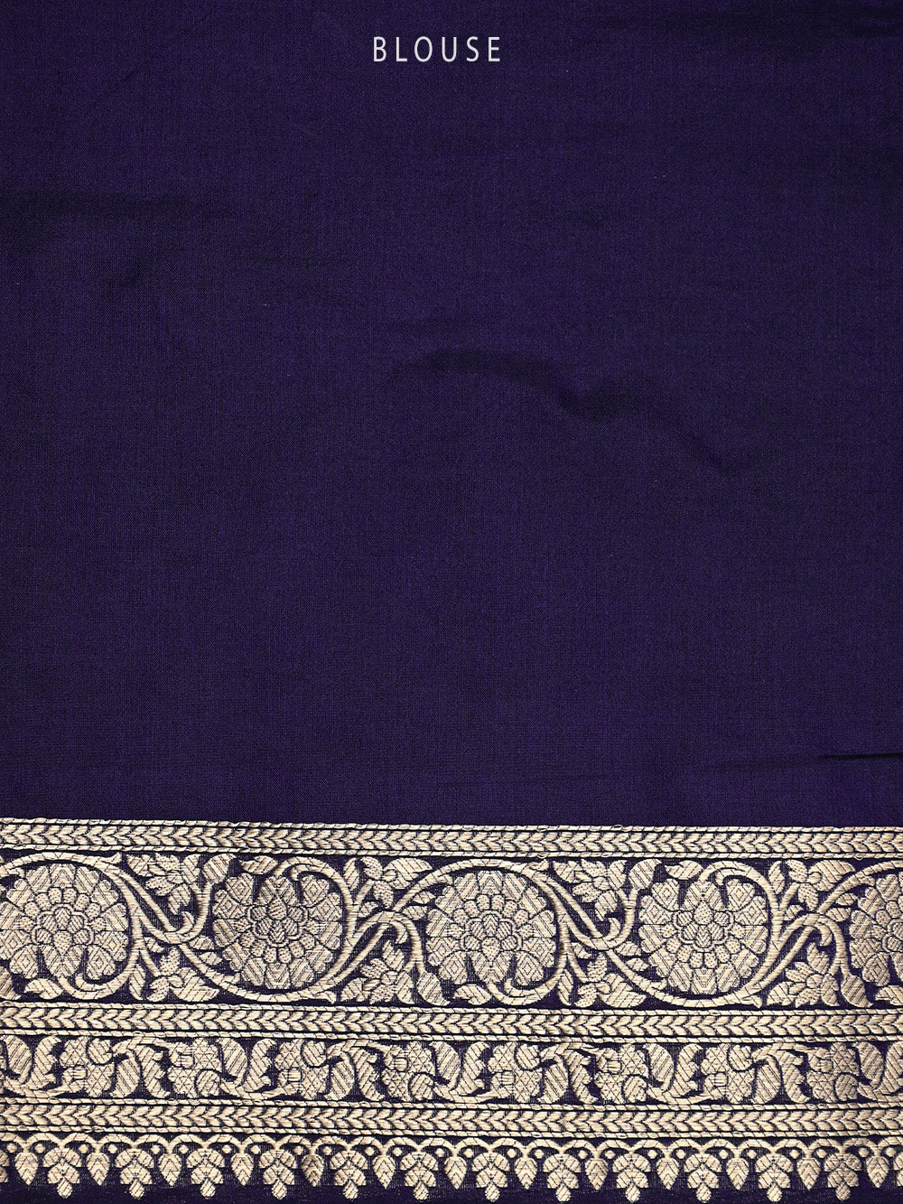 Dark Blue Booti Katan Silk Handloom Banarasi Saree