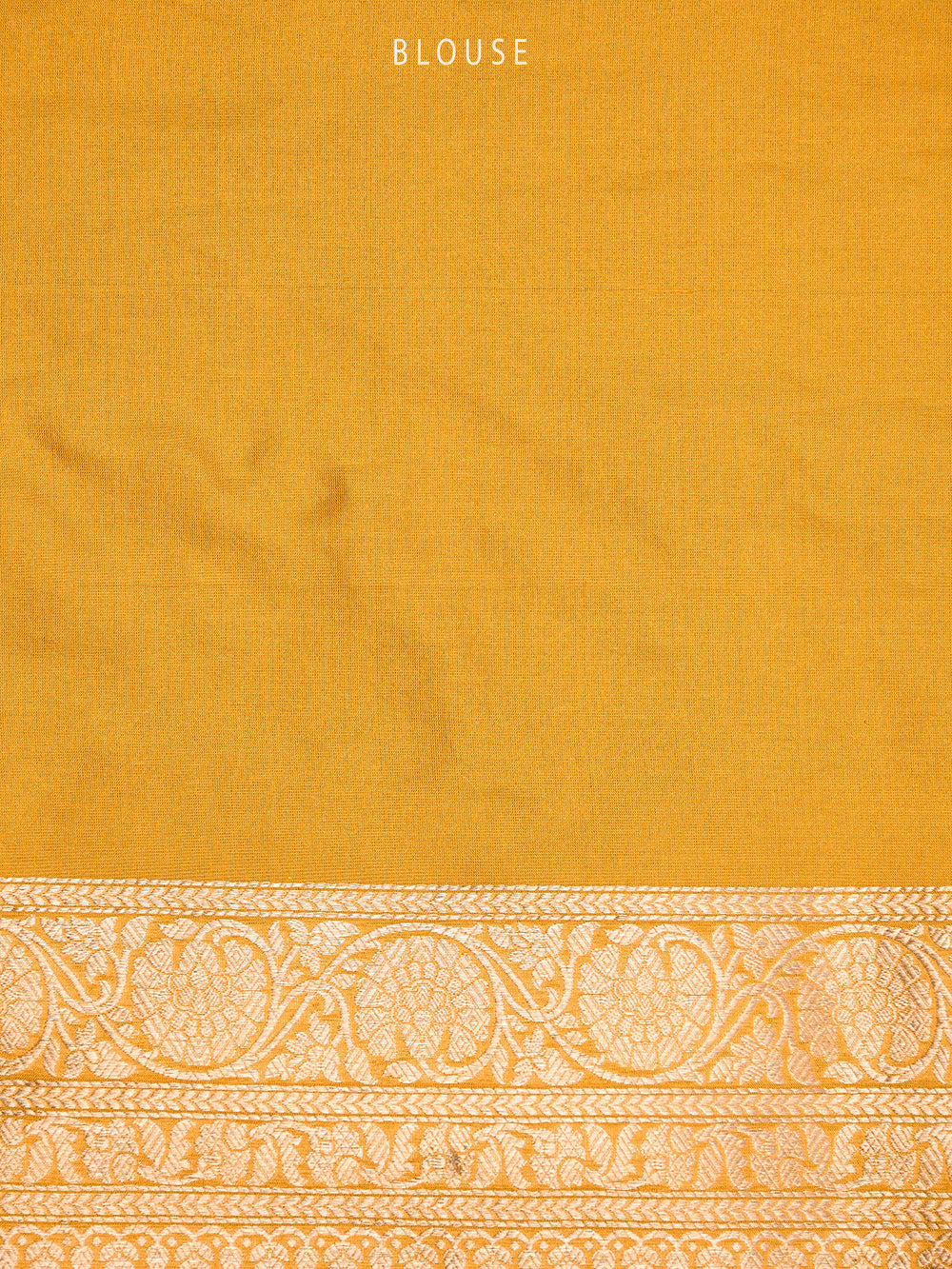 Mustard Booti Katan Silk Handloom Banarasi Saree