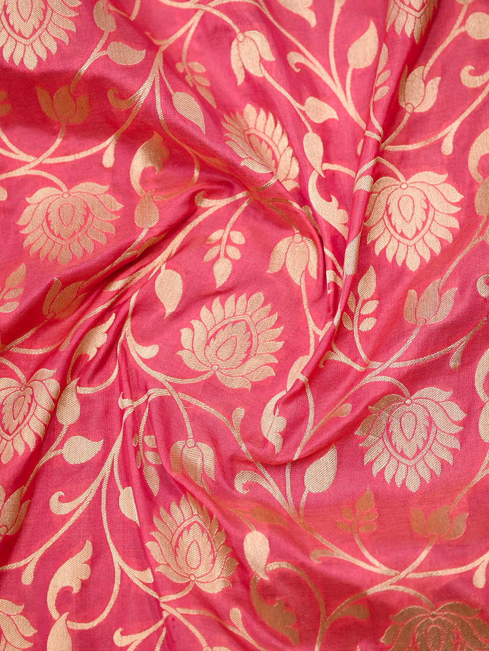 Pastel Pink Uppada Katan Silk Handloom Banarasi Saree