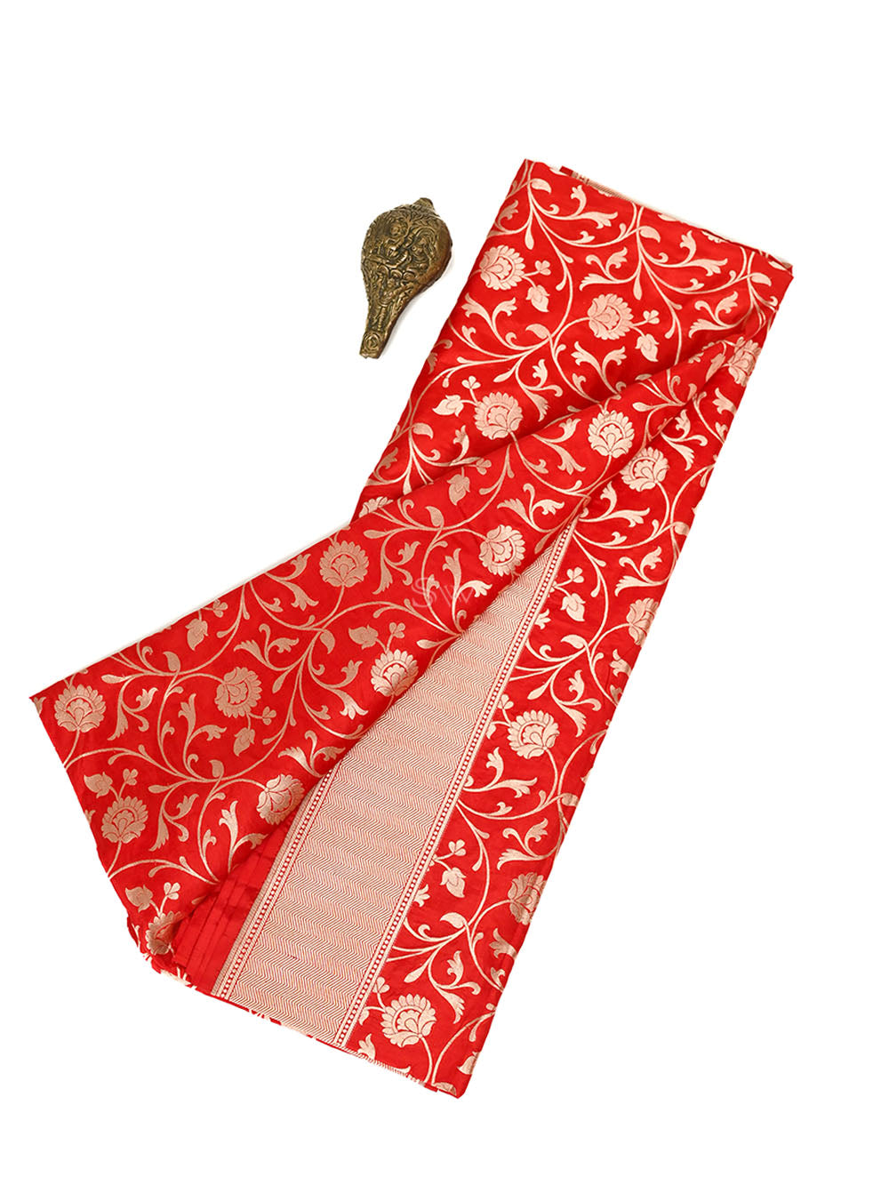 Red Uppada Katan Silk Handloom Banarasi Saree