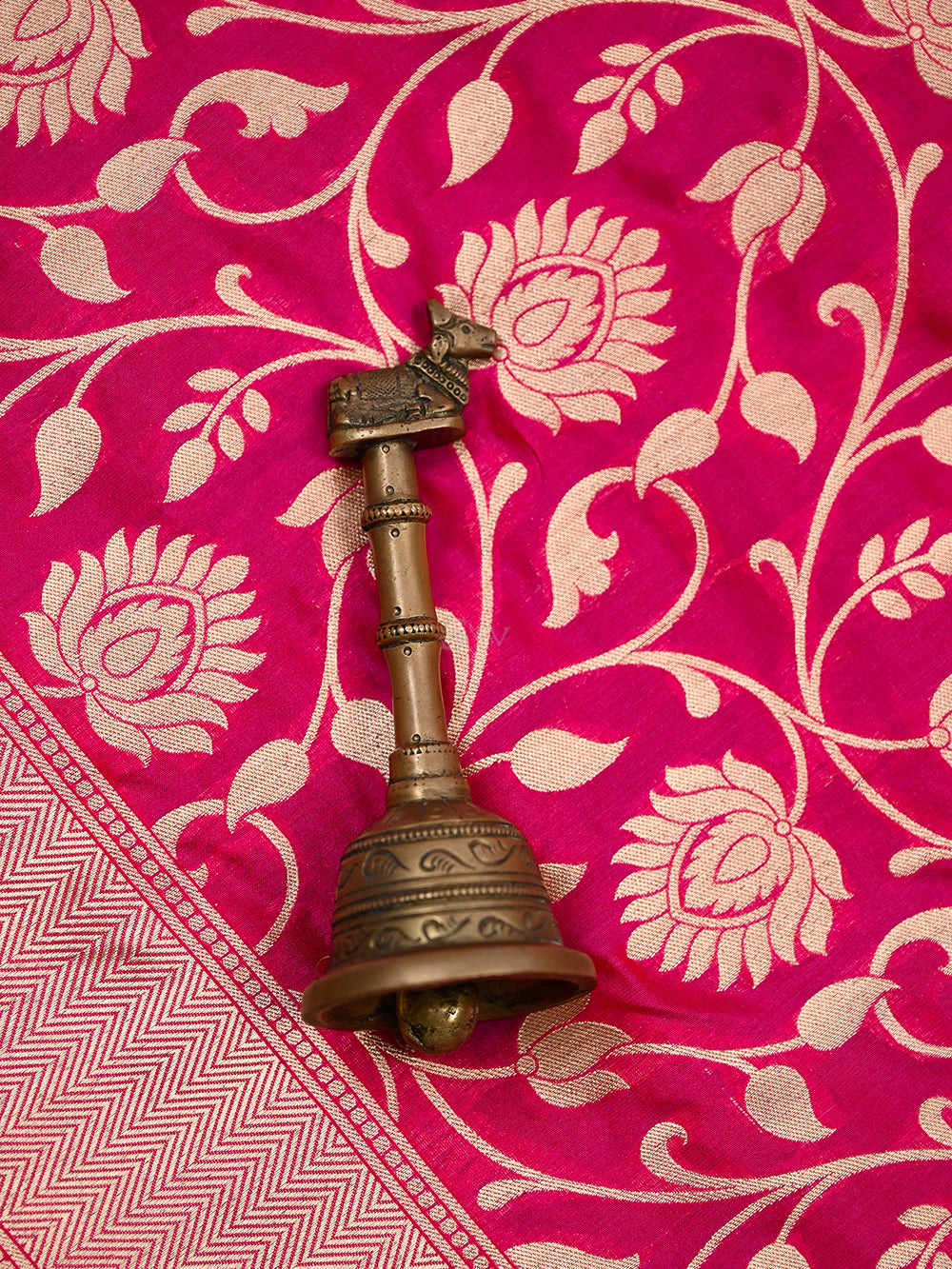 Pink Red Uppada Katan Silk Handloom Banarasi Saree