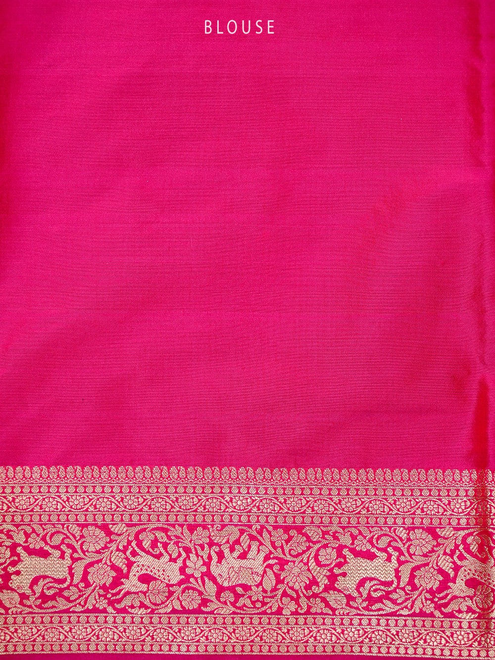 Pink Red Shikargah Katan Silk Handloom Banarasi Saree