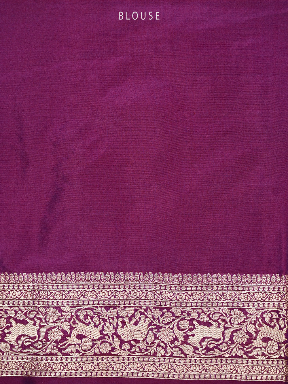 Dark Magenta Shikargah Katan Silk Handloom Banarasi Saree