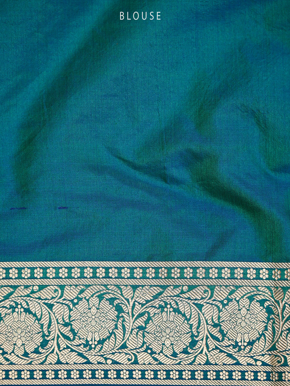 Teal Green Booti Uppada Katan Silk Handloom Banarasi Saree