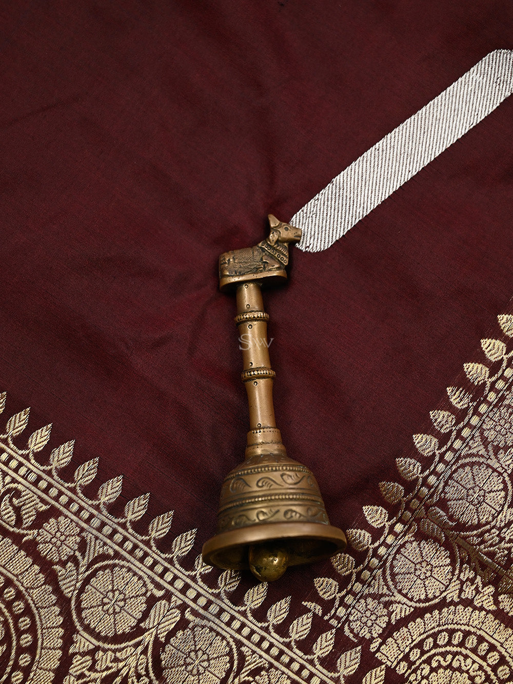 Wine Boota Katan Silk Handloom Banarasi Saree