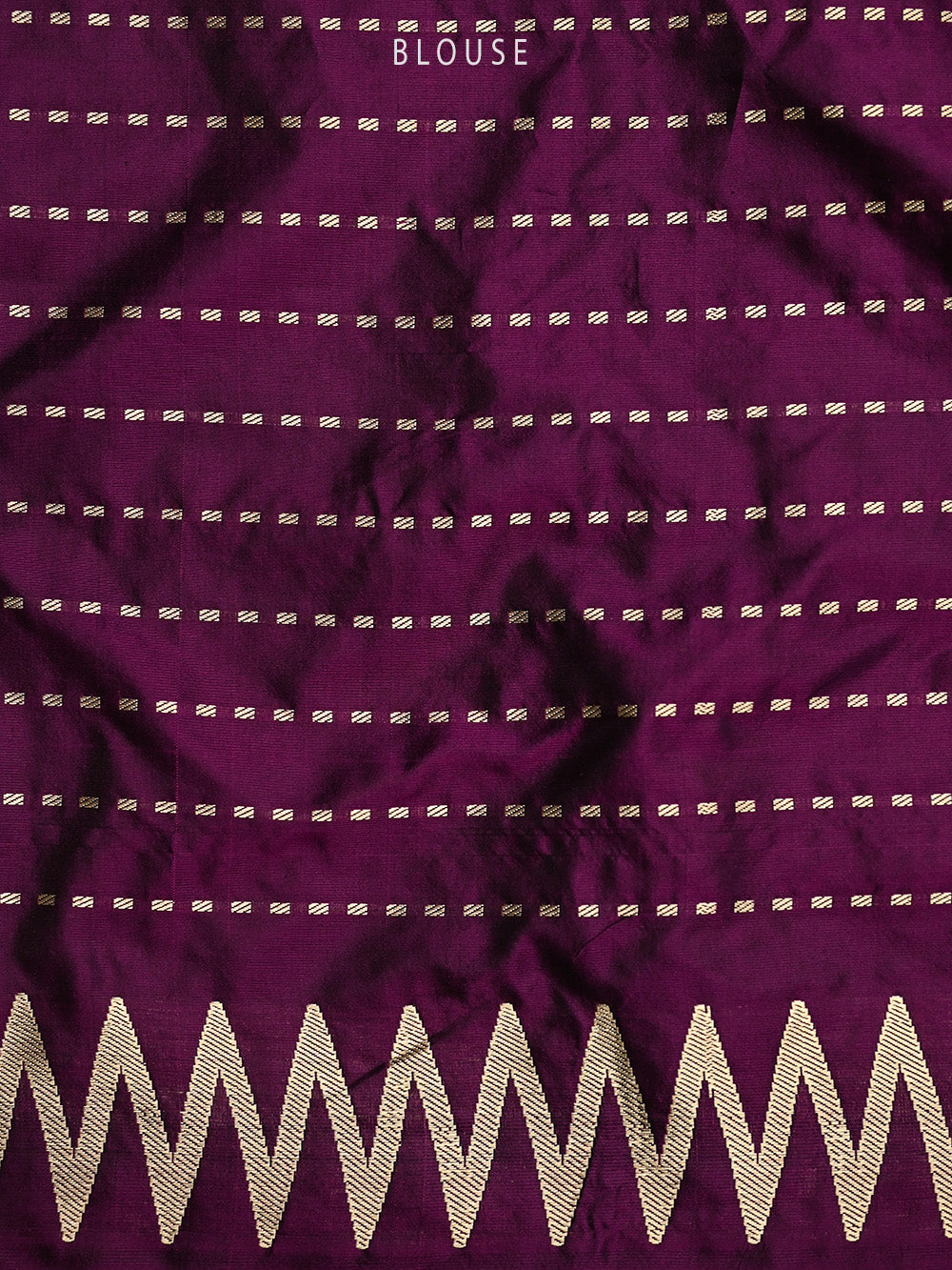 Dark Purple Booti Katan Silk Handloom Banarasi Saree