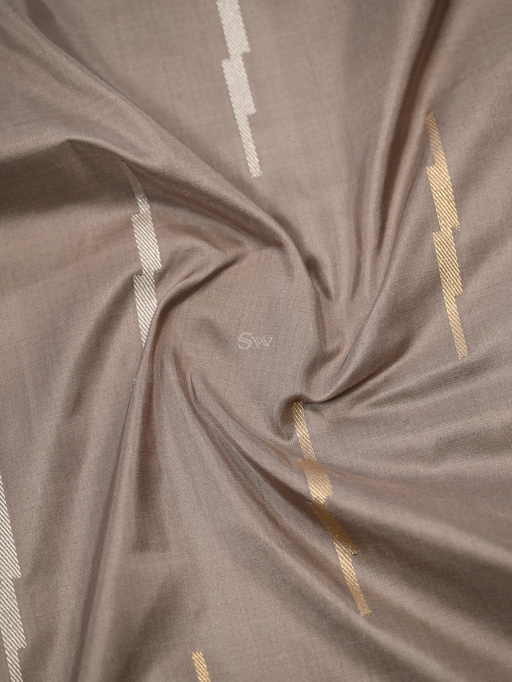 Pastel Brown Boota Katan Silk Handloom Banarasi Saree