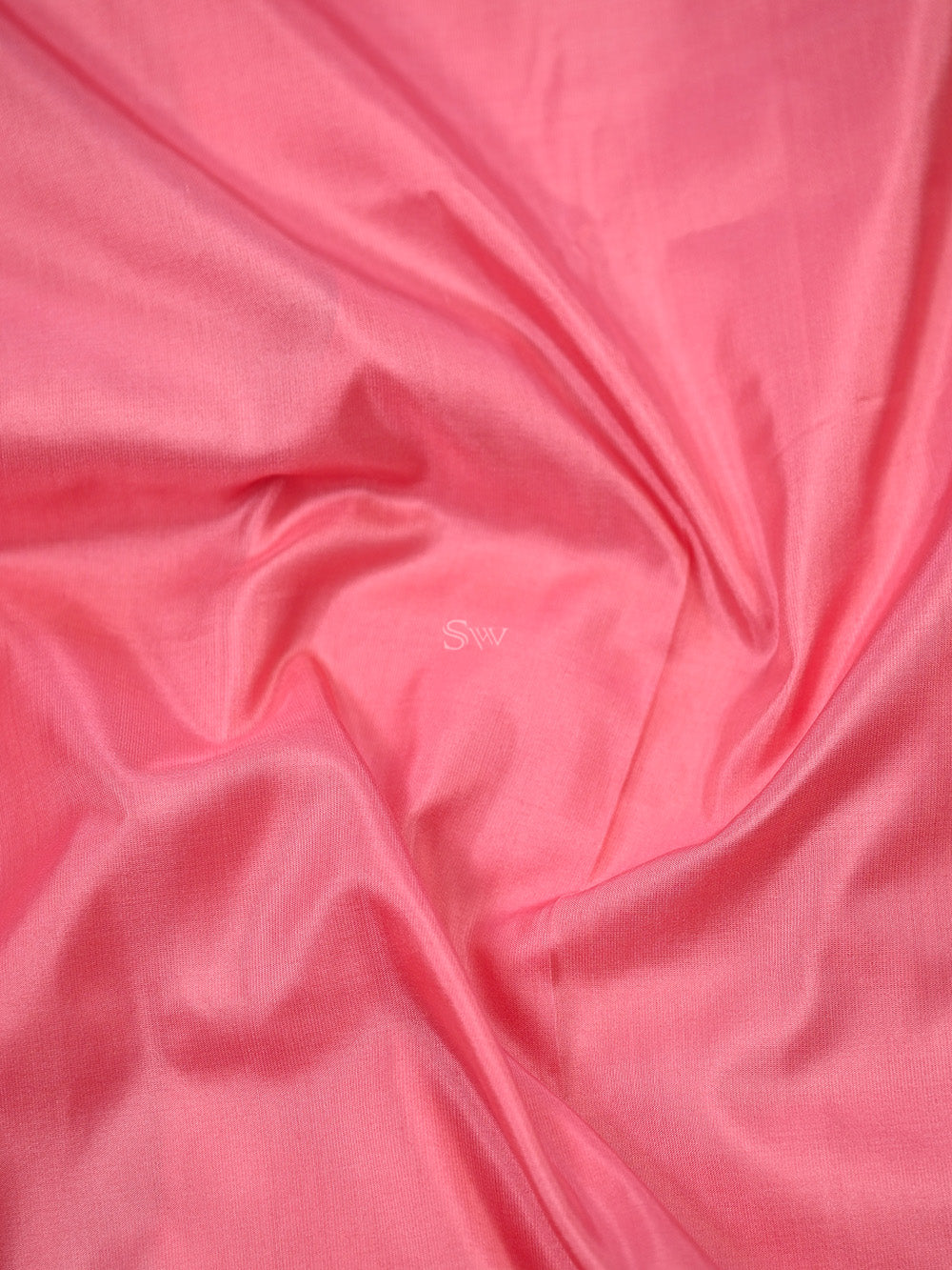 Light Pink Plain Katan Silk Handloom Banarasi Saree