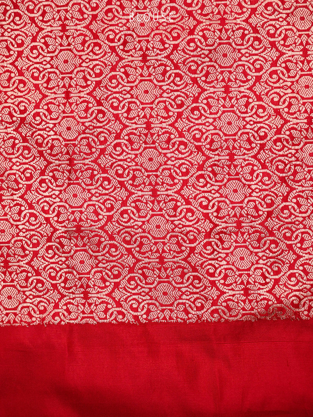 Red Plain Katan Silk Handloom Banarasi Saree