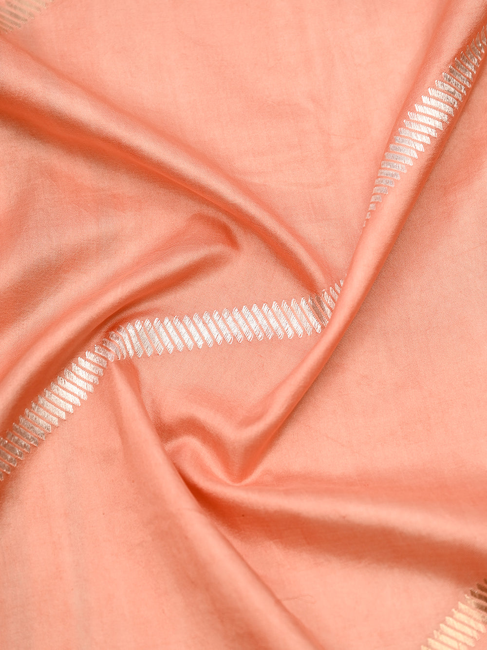 Peach Katan Silk Handloom Banarasi Suit