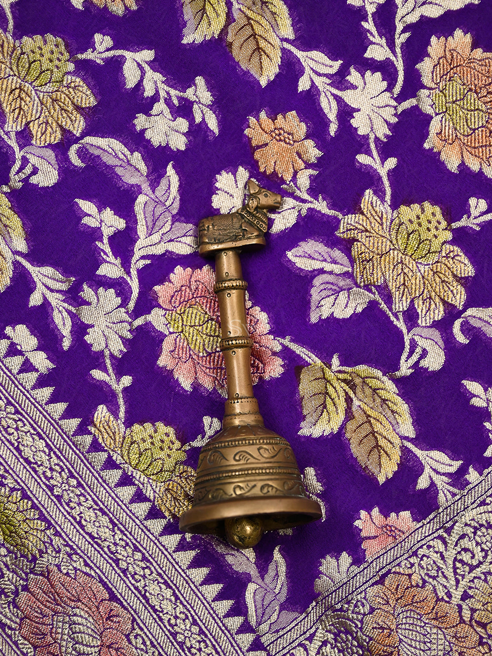 Purple Rangkat Khaddi Georgette Handloom Banarasi Suit