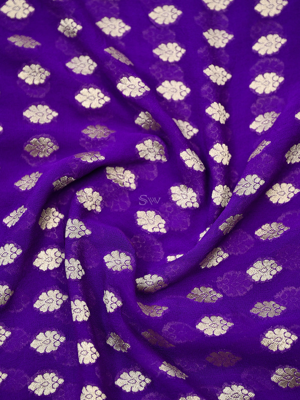 Purple Rangkat Khaddi Georgette Handloom Banarasi Suit