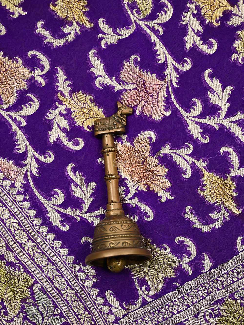 Purple Rangkat Khaddi Georgette Handloom Banarasi Suit