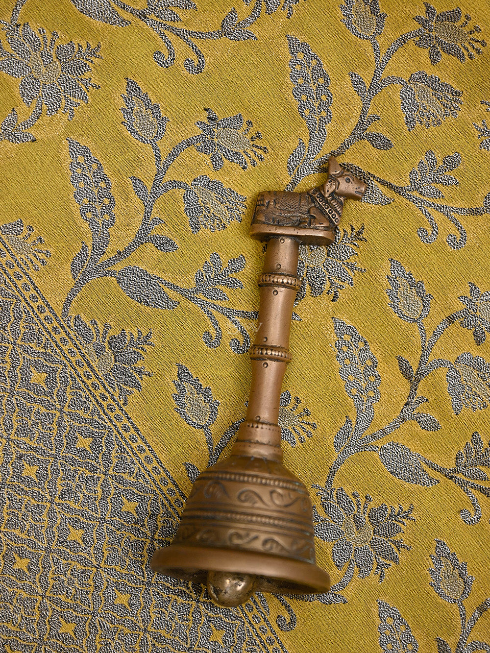 Mustard Jaal Khaddi Georgette Handloom Banarasi Saree