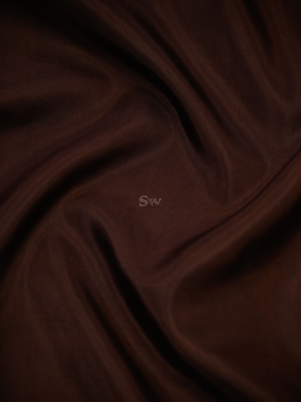 Brown Plain Silk Handloom Saree - Sacred Weaves