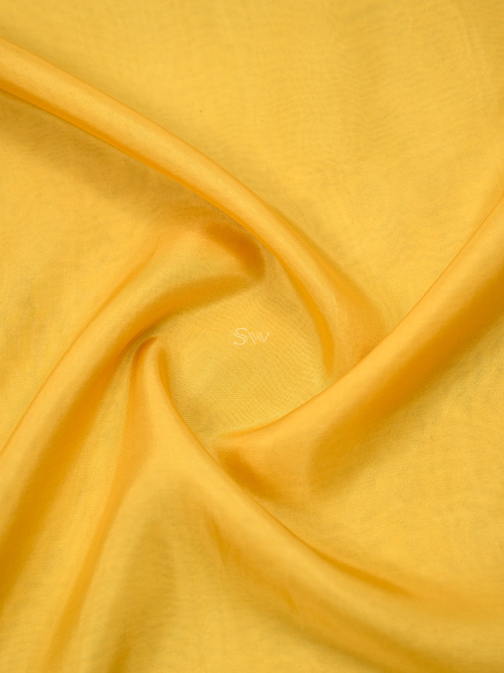 Yellow Plain Silk Handloom Saree