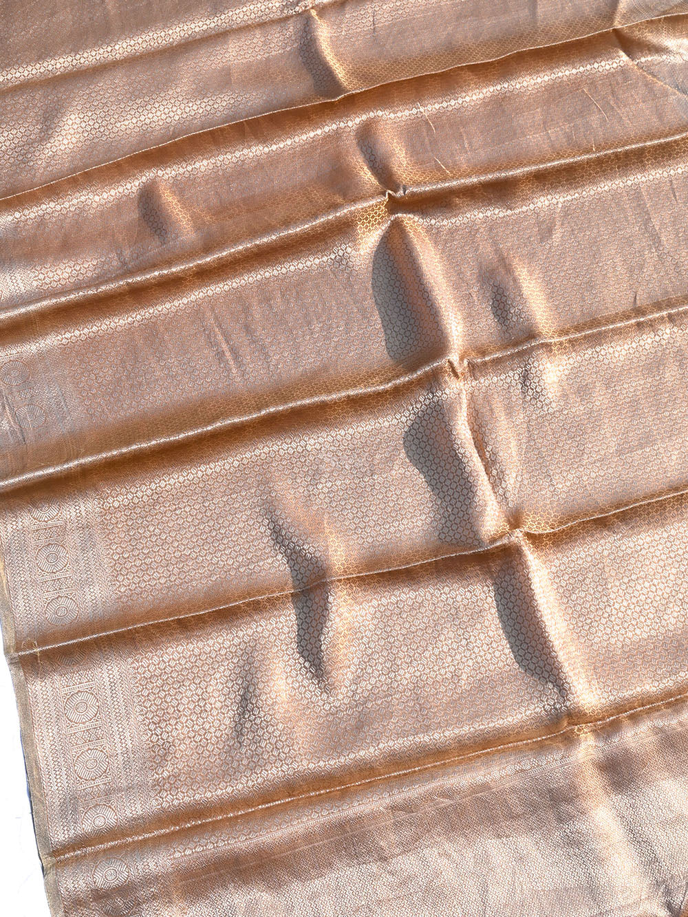 Dusky Pink Tissue Brocade Handloom Banarasi Saree - Sacred Weaves