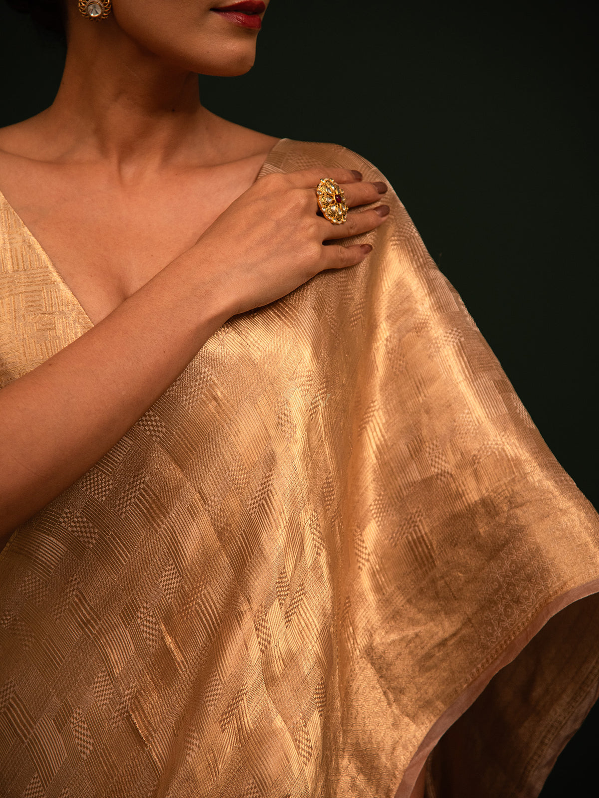 Pastel Pink Tissue Brocade Handloom Banarasi Saree - Sacred Weaves