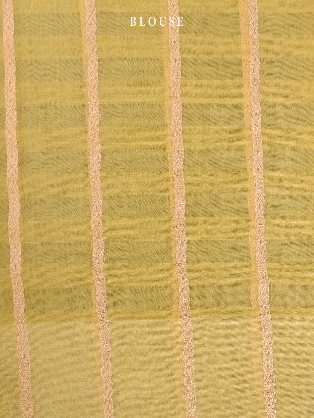 Mustard Booti Organza Handloom Banarasi Saree - Sacred Weaves