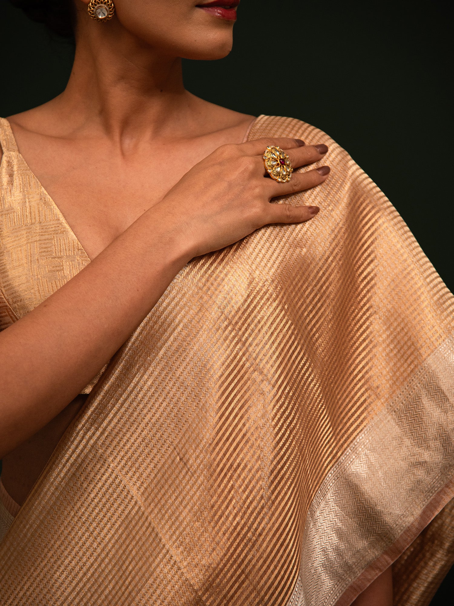 Pastel Pink Tissue Brocade Handloom Banarasi Saree - Sacred Weaves