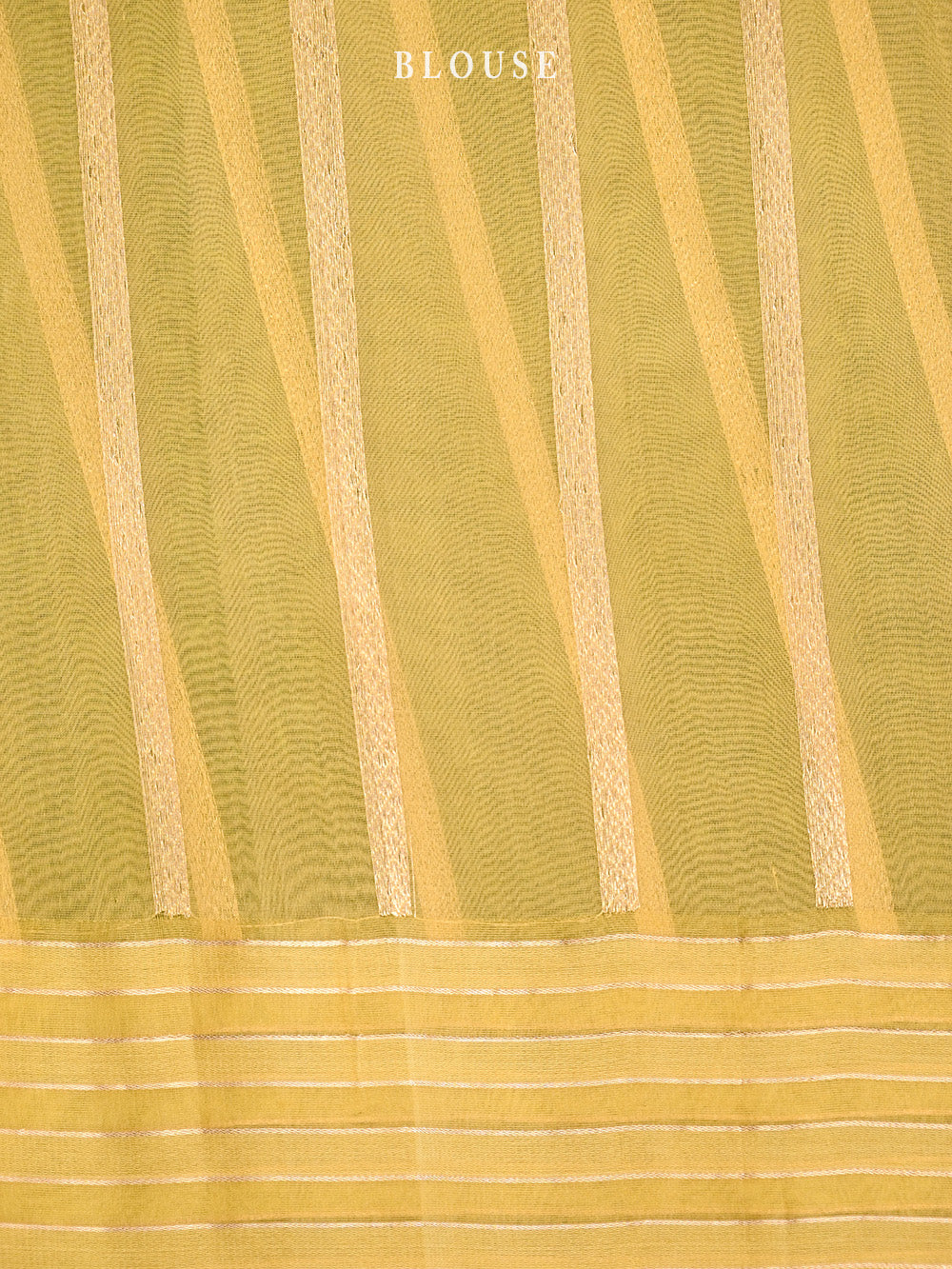 Mustard Booti Organza Handloom Banarasi Saree - Sacred Weaves