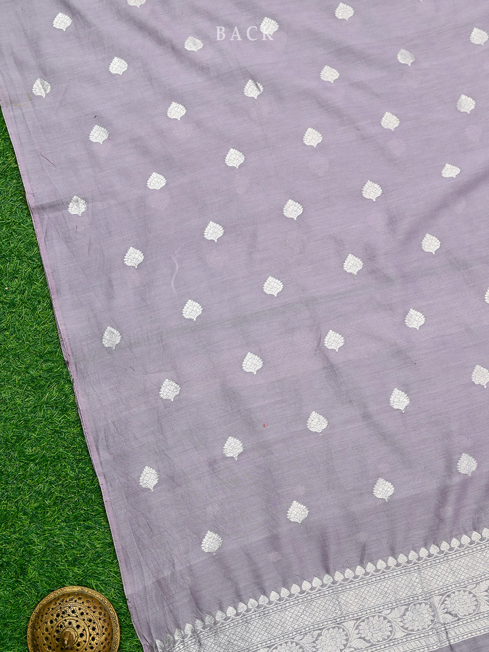 Pastel Purple Booti Cotton Silk Handloom Banarasi Suit