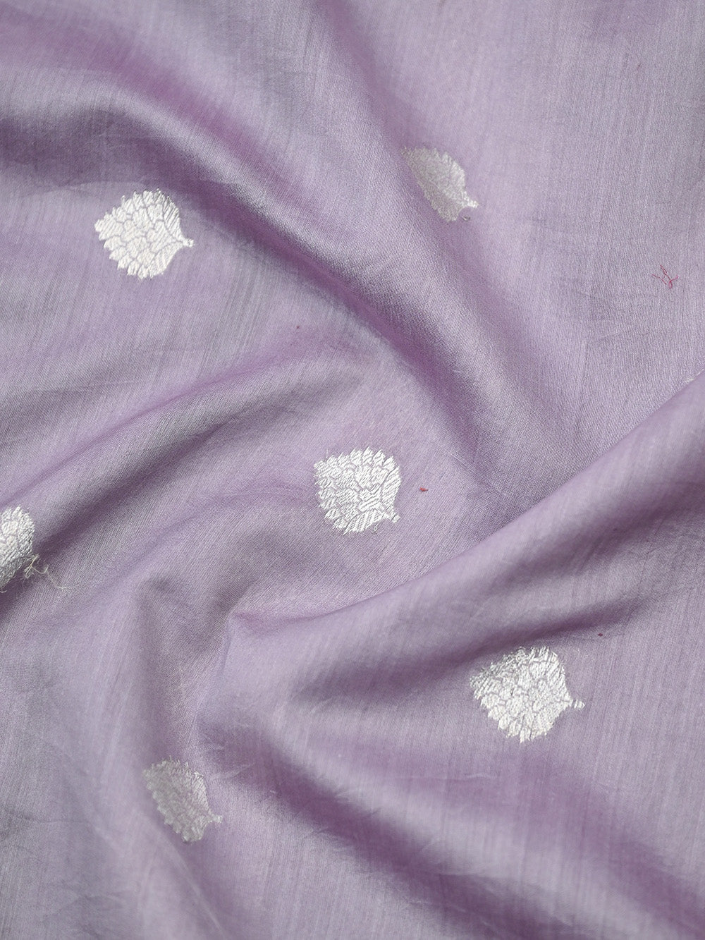 Pastel Purple Booti Cotton Silk Handloom Banarasi Suit