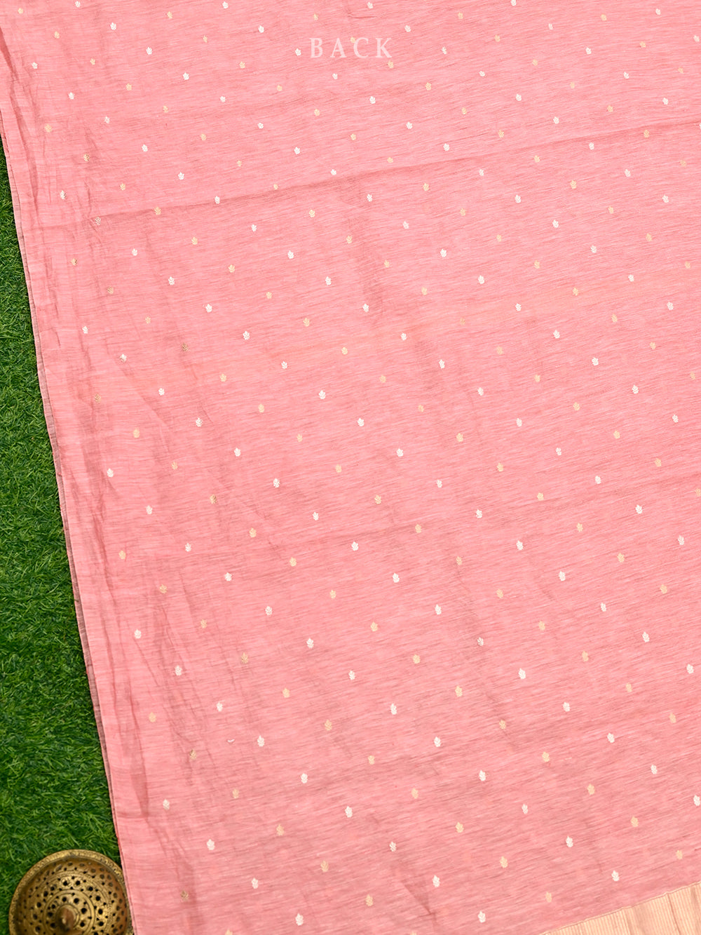 Pink Booti Linen Handloom Banarasi Suit