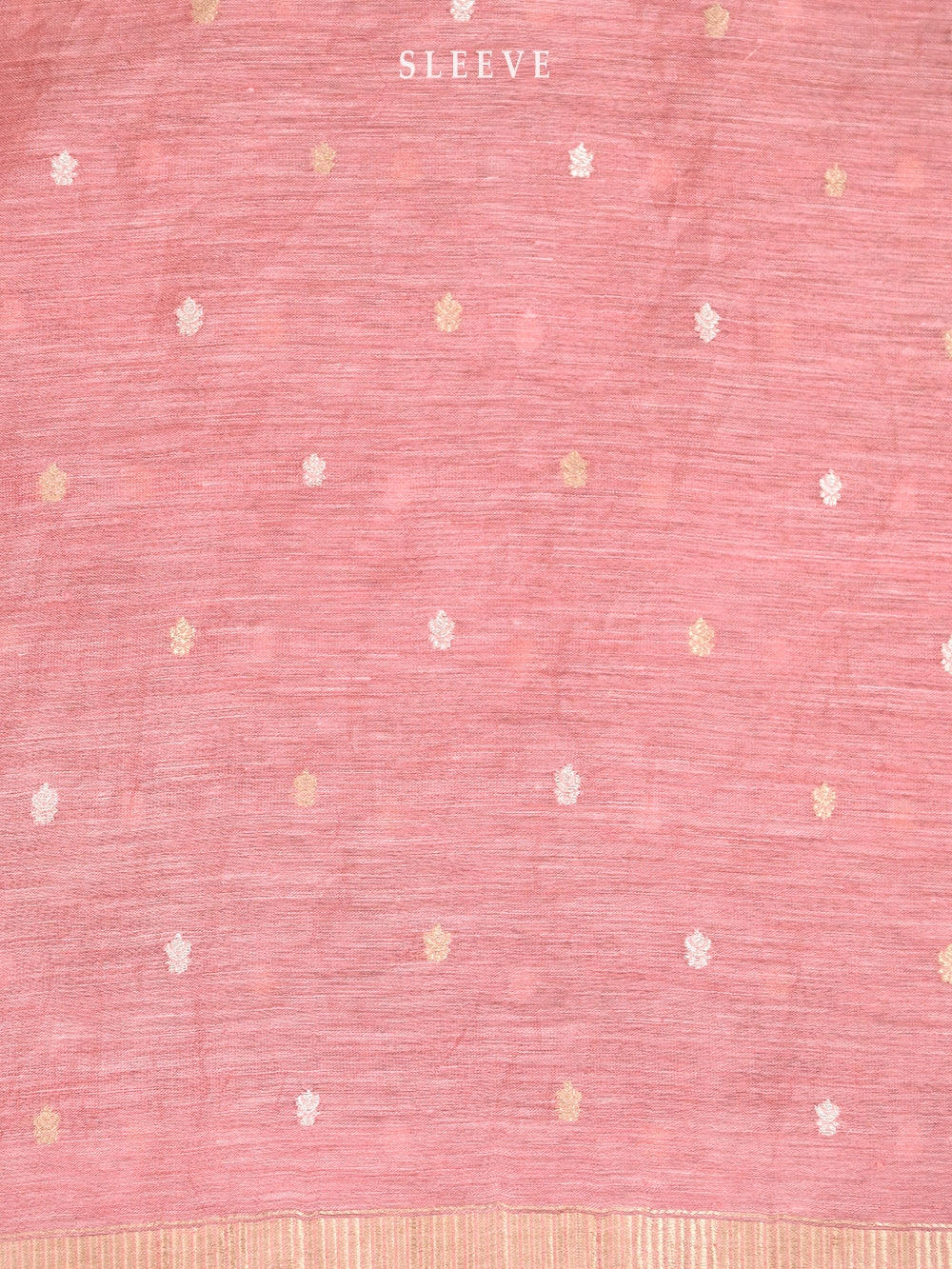 Pink Booti Linen Handloom Banarasi Suit