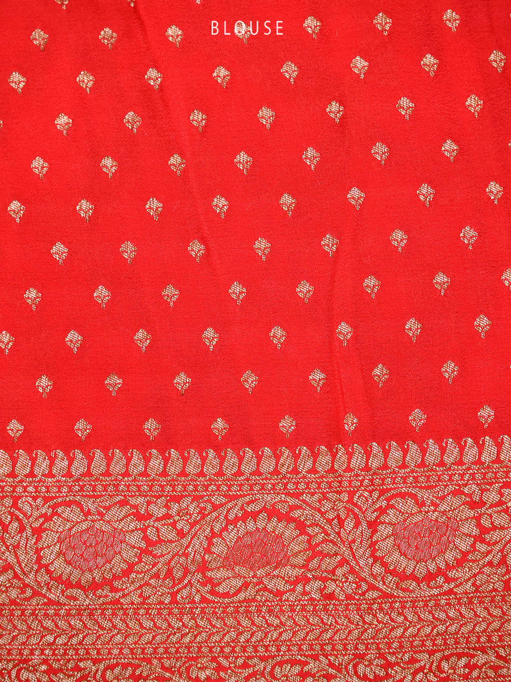 Red Jaal Crepe Silk Handloom Banarasi Saree - Sacred Weaves